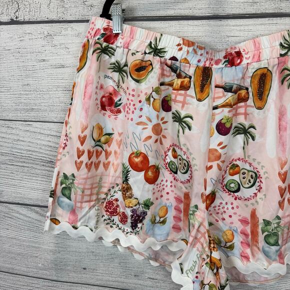 Shein Plus Size Light Pink Summer Fruit Printed 2 Piece Matching Set Size 4XL - Picture 9 of 11